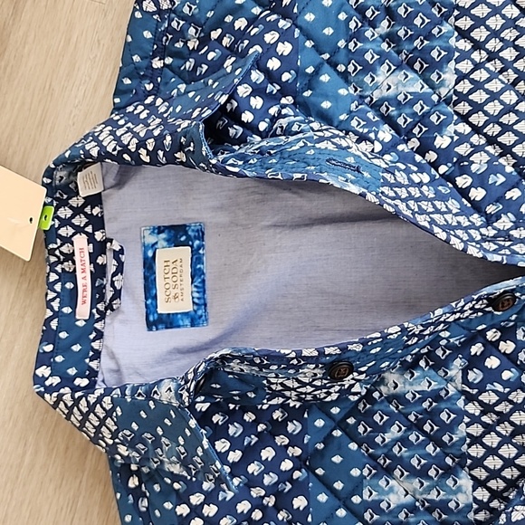 Scotch & Soda Printed QuiltedOvershirt in Blue for Men size small - Picture 11 of 11